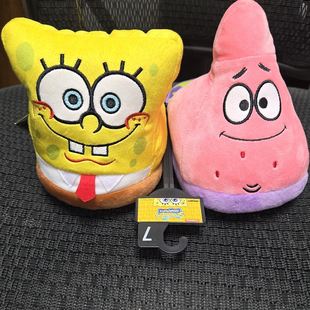 New SpongeBob SquarePants Yellow and Pink Womens Slippers